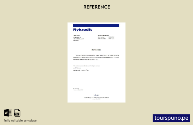 lista para imprimir plantilla de referencia de cierre de Nykredit de Dinamarca